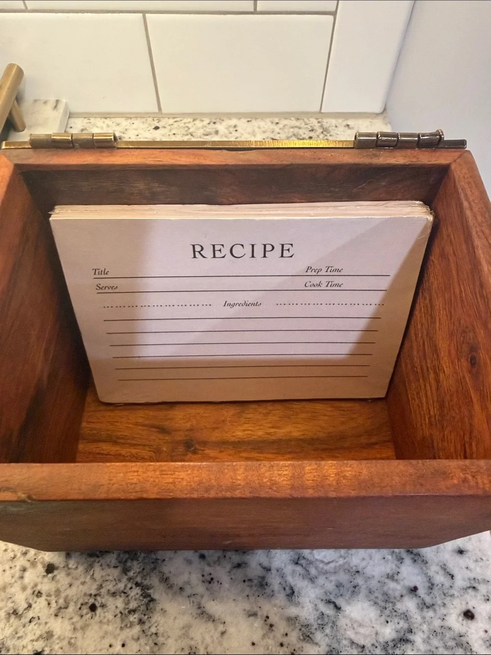 Wood Recipe Box